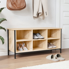 vidaXL sonoma tölgyszínű szerelt fa cipőszekrény 100x35x50 cm bútor