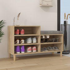vidaXL sonoma-tölgyszínű szerelt fa cipőszekrény 102x36x60 cm bútor
