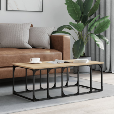 vidaXL sonoma-tölgyszínű szerelt fa dohányzóasztal 100 x 50 x 35,5 cm bútor