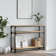vidaXL sonoma-tölgyszínű szerelt fa dohányzóasztal 100x29x75 cm bútor