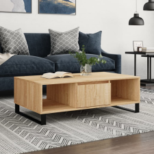 vidaXL sonoma-tölgyszínű szerelt fa dohányzóasztal 104 x 60 x 35 cm bútor