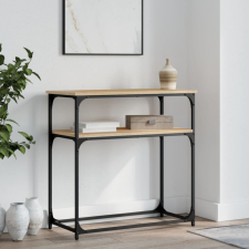 vidaXL sonoma-tölgyszínű szerelt fa dohányzóasztal 75x35,5x75 cm bútor
