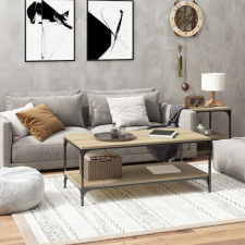 vidaXL sonoma-tölgyszínű szerelt fa dohányzóasztal 80 x 50 x 40 cm bútor