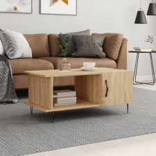 vidaXL sonoma-tölgyszínű szerelt fa dohányzóasztal 90 x 50 x 40 cm bútor