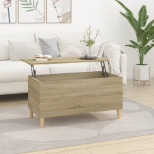 vidaXL sonoma-tölgyszínű szerelt fa dohányzóasztal 90x44,5x45 cm bútor