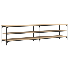 vidaXL sonoma tölgyszínű szerelt fa és fém TV-szekrény 200x30x50 cm (826760) bútor