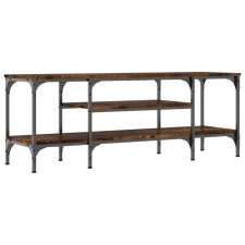 vidaXL sonoma-tölgyszínű szerelt fa és vas TV-szekrény 121x35x45 cm (831805) bútor
