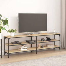 vidaXL Sonoma-tölgyszínű szerelt fa fali TV-szekrény 160x30x50 cm (826750) bútor