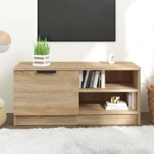 vidaXL sonoma-tölgyszínű szerelt fa fali TV-szekrény 80x35x36,5 cm bútor