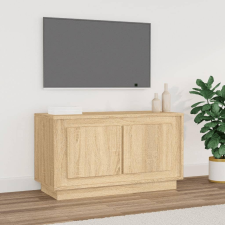 vidaXL sonoma-tölgyszínű szerelt fa fali TV-szekrény 80x35x45 cm bútor