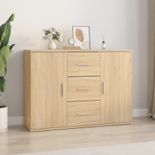 vidaXL sonoma tölgyszínű szerelt fa tálalószekrény 91x29,5x65 cm bútor