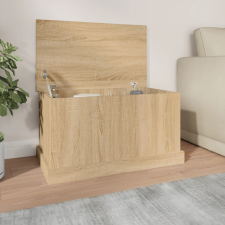vidaXL sonoma-tölgyszínű szerelt fa tárolóláda 70x40x38 cm bútor