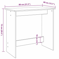 vidaXL sonomatölgy színű forgácslap íróasztal 80 x 40 x 75 cm íróasztal