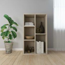 vidaXL Sonomatölgy-színű forgácslap könyv-/tálalószekrény 45x25x80 cm kerti bútor