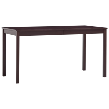 vidaXL sötétbarna fenyőfa étkezőasztal 140 x 70 x 73 cm bútor