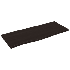 vidaXL sötétbarna kezelt tömör tölgyfa fali polc 100x40x2 cm (363803) bútor