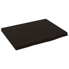 vidaXL sötétbarna kezelt tömör tölgyfa fali polc 40x30x2 cm bútor