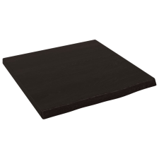 vidaXL sötétbarna kezelt tömör tölgyfa fali polc 40x40x2 cm (363749) bútor