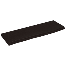 vidaXL sötétbarna kezelt tömör tölgyfa fali polc 60x20x2 cm (363761) bútor