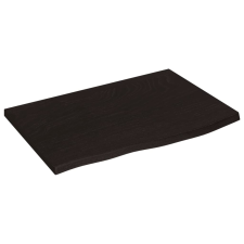 vidaXL sötétbarna kezelt tömör tölgyfa fali polc 60x40x2 cm (363767) bútor