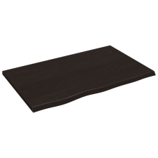 vidaXL sötétbarna kezelt tömör tölgyfa fali polc 80x50x2 cm (363788) bútor