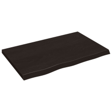 vidaXL sötétbarna kezelt tömör tölgyfa fali polc 80x50x(2-4) cm (363789) bútor