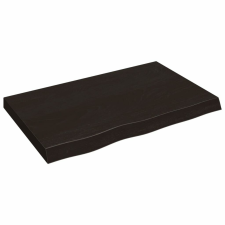 vidaXL sötétbarna kezelt tömör tölgyfa fali polc 80x50x(2-6) cm bútor