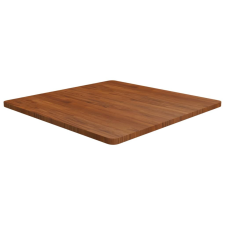 vidaXL sötétbarna kezelt tömör tölgyfa négyzet asztallap 80x80x2,5cm bútor