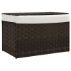 vidaXL sötétbarna polyrattan szennyeskosár fedéllel 55,5 x 35 x 34 cm (372050)