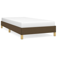 vidaXL sötétbarna szövet ágykeret 100x200 cm (346797) ágy és ágykellék
