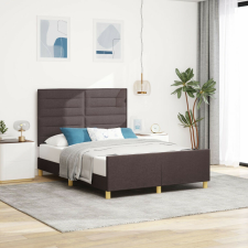 vidaXL Sötétbarna Szövet Ágykeret 140x190 cm ágy és ágykellék