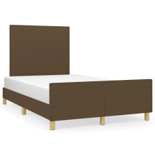 vidaXL sötétbarna szövet ágykeret fejtámlával 120 x 200 cm (3124882) ágy és ágykellék