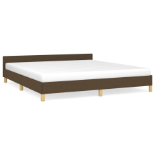 vidaXL sötétbarna szövet ágykeret fejtámlával 160 x 200 cm (347426) ágy és ágykellék
