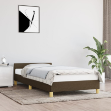 vidaXL Sötétbarna szövet ágykeret fejtámlával 90 x 190 cm ágy és ágykellék