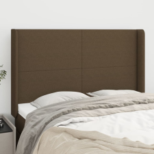 vidaXL sötétbarna szövet fejtámla szárnyakkal 147x16x118/128 cm ágy és ágykellék