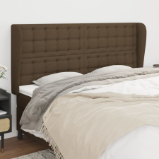 vidaXL sötétbarna szövet fejtámla szárnyakkal 183x23x118/128 cm ágy és ágykellék