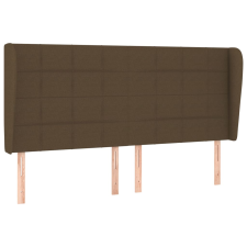 vidaXL sötétbarna szövet fejtámla szárnyakkal 203x23x118/128 cm (3117981) ágy és ágykellék