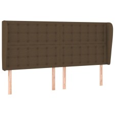 vidaXL sötétbarna szövet fejtámla szárnyakkal 203x23x118/128 cm (3118415) ágy és ágykellék