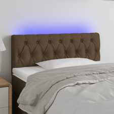 vidaXL sötétbarna szövet LED-es fejtámla 100 x 7 x 78/88 cm ágy és ágykellék