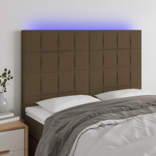vidaXL sötétbarna szövet LED-es fejtámla 144x5x118/128 cm ágy és ágykellék