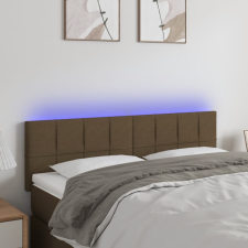 vidaXL sötétbarna szövet LED-es fejtámla 144x5x78/88 cm ágy és ágykellék
