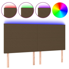 vidaXL sötétbarna szövet LED-es fejtámla 160x5x118/128 cm (3122153) ágy és ágykellék