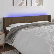 vidaXL sötétbarna szövet LED-es fejtámla 163 x 16 x 78/88 cm ágy és ágykellék