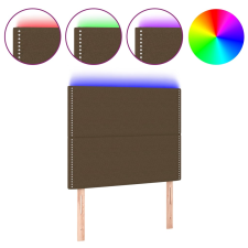 vidaXL sötétbarna szövet LED-es fejtámla 90x5x118/128 cm (3122269) ágy és ágykellék