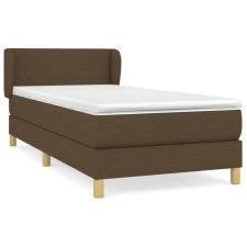 vidaXL sötétbarna szövet rugós ágy matraccal 100 x 200 cm (3126624) ágy és ágykellék