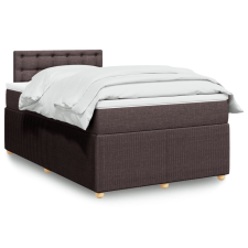 vidaXL sötétbarna szövet rugós ágy matraccal 120 x 190 cm ágy és ágykellék