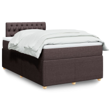 vidaXL sötétbarna szövet rugós ágy matraccal 120 x 190 cm ágy és ágykellék