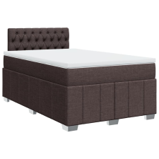 vidaXL sötétbarna szövet rugós ágy matraccal 120 x 190 cm (3287017) ágy és ágykellék