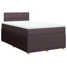 vidaXL sötétbarna szövet rugós ágy matraccal 120 x 190 cm (3287398) ágy és ágykellék