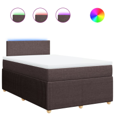 vidaXL sötétbarna szövet rugós ágy matraccal 120 x 190 cm (3289691) ágy és ágykellék